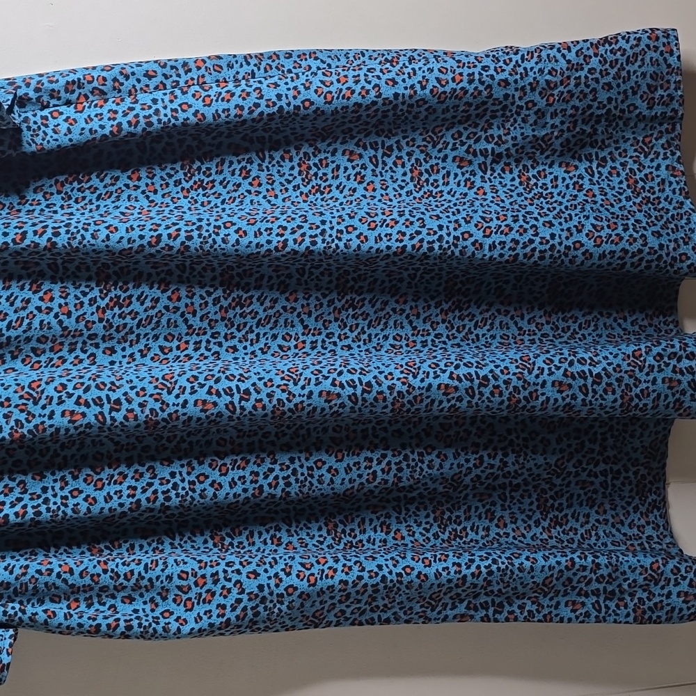 See And Be Seen Leopard Print Embroidered Short Sleeve Top or Tunic Medium - Picture 7 of 11